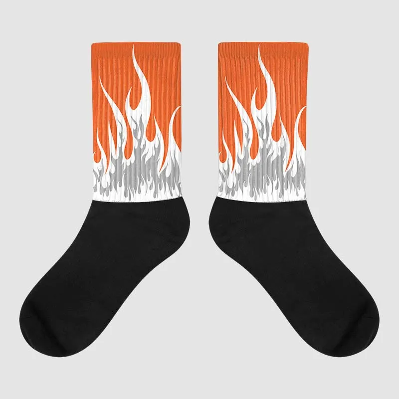 Georgia Peach 3s DopeSkill Sublimated Socks FIRE Graphic sold by DopeSkill