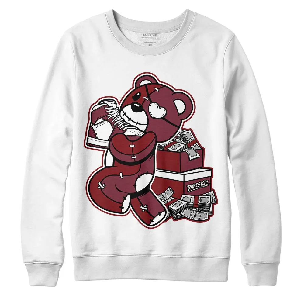 Team Red 1s DopeSkill Sweatshirt Bear Steals Sneaker Graphic sold by DopeSkill
