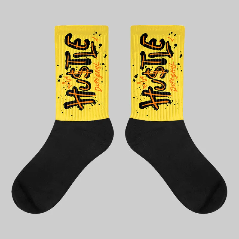 Black Tour Yellow AJ 4 Thunder DopeSkill Sublimated Socks Hustle Graphic sold by DopeSkill