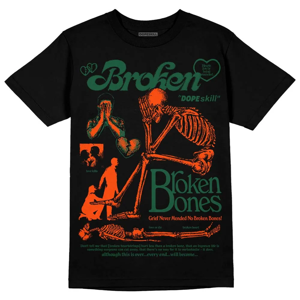 Dunk Team Dark Green Orange DopeSkill T-Shirt Broken Bones Graphic sold by DopeSkill product image thumbnail 2