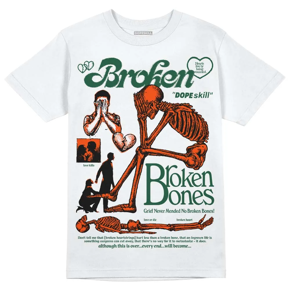 Dunk Team Dark Green Orange DopeSkill T-Shirt Broken Bones Graphic sold by DopeSkill