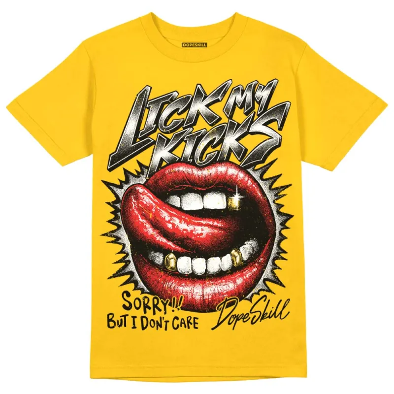 Yellow Collection DopeSkill Gold T-shirt Lick My Kicks Graphic sold by DopeSkill
