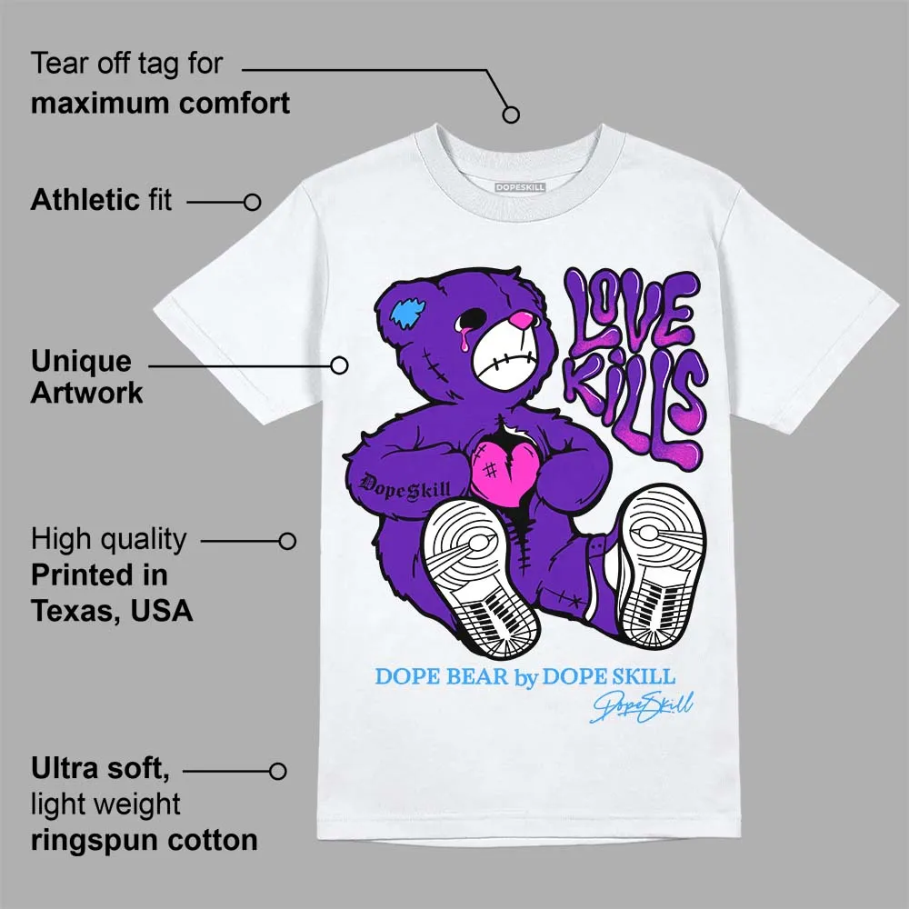 Dunk Purple Championship Court White DopeSkill T-Shirt Love Kills Graphic sold by DopeSkill product image thumbnail 3