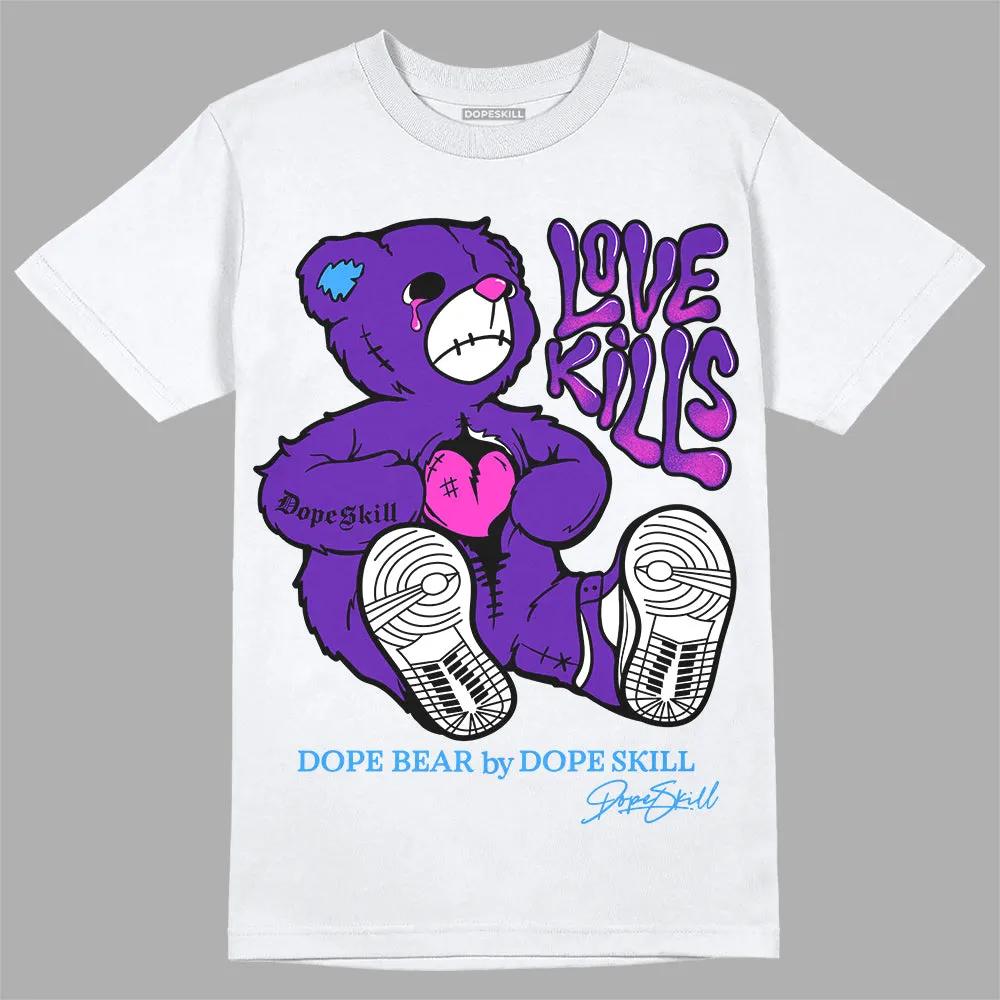 Dunk Purple Championship Court White DopeSkill T-Shirt Love Kills Graphic sold by DopeSkill