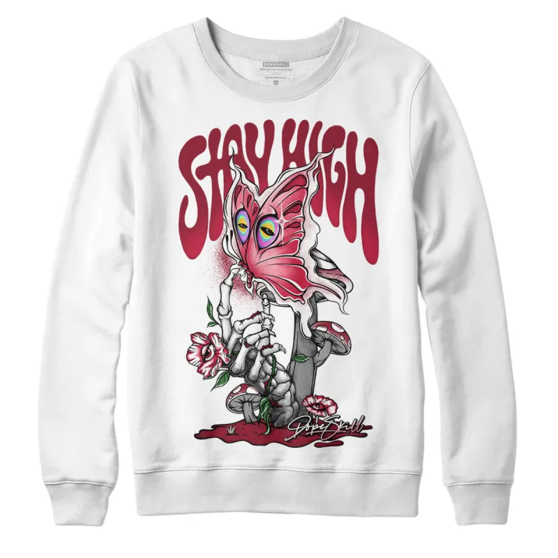 85 Metallic Burgundy 1s DopeSkill Sweatshirt Stay High Graphic sold by DopeSkill