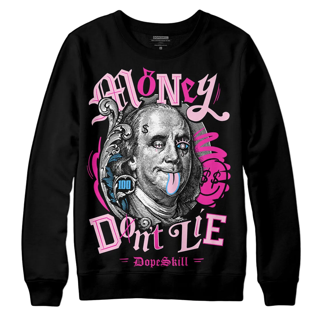 Pink Collection DopeSkill Sweatshirt Money Don't Lie Graphic sold by DopeSkill product image thumbnail 2