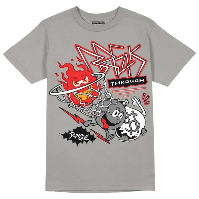 Grey Collection DopeSkill Grey T-shirt Break Through Graphic sold by DopeSkill