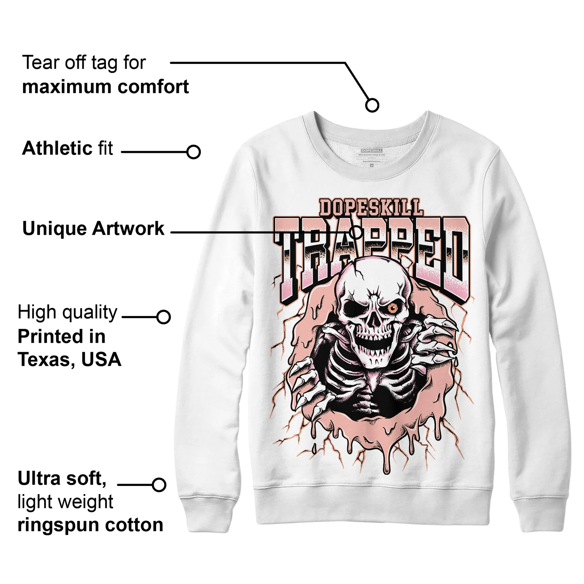 Legend Pink 11s DopeSkill Sweatshirt Trapped Halloween Graphic sold by DopeSkill product image thumbnail 3