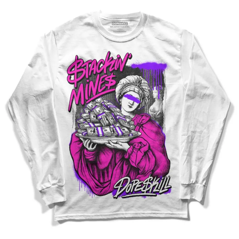 Dunk Active Fuchsia DopeSkill Long Sleeve T-Shirt Stackin Mines Graphic sold by DopeSkill