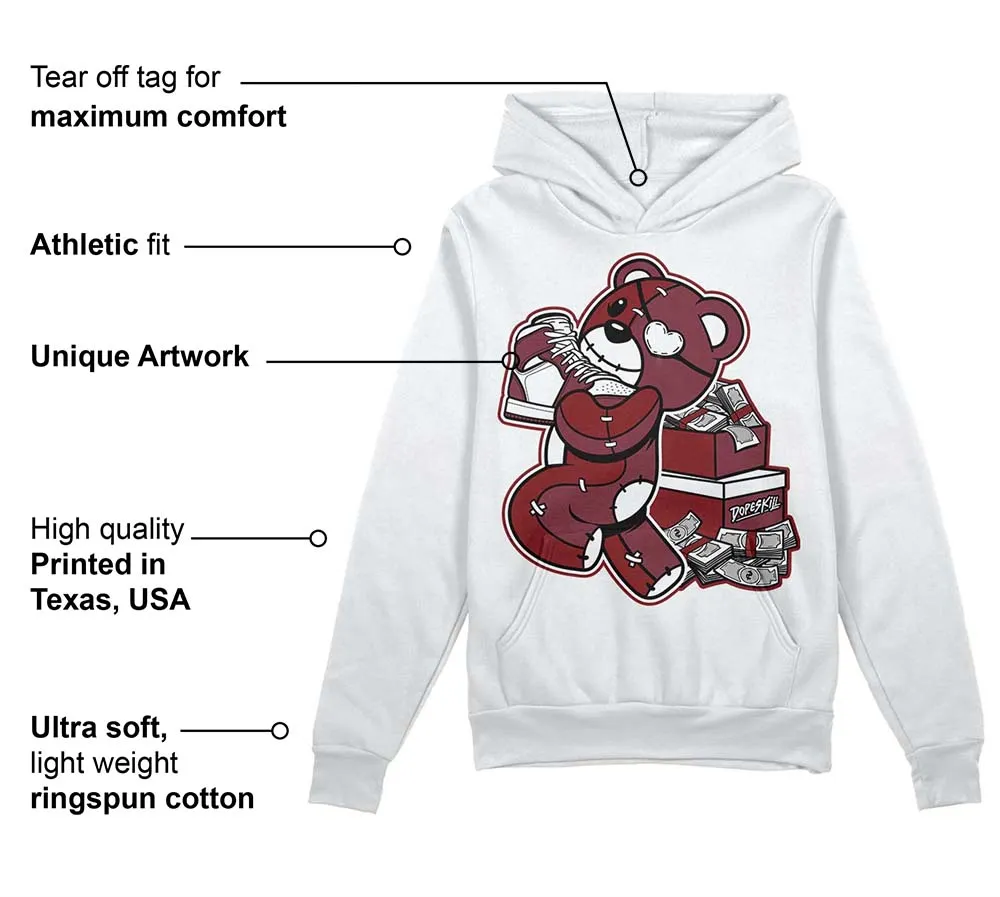 Team Red 1s DopeSkill Hoodie Sweatshirt Bear Steals Sneaker Graphic sold by DopeSkill product image thumbnail 3