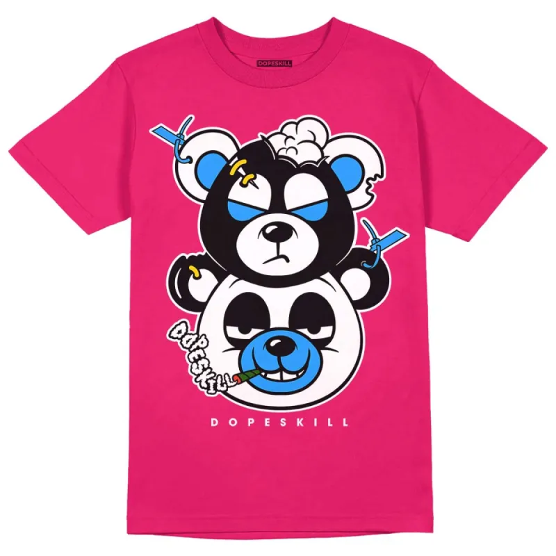 Dunk Obsidian Fierce Pink DopeSkill Pink T-Shirt New Double Bear Graphic sold by DopeSkill