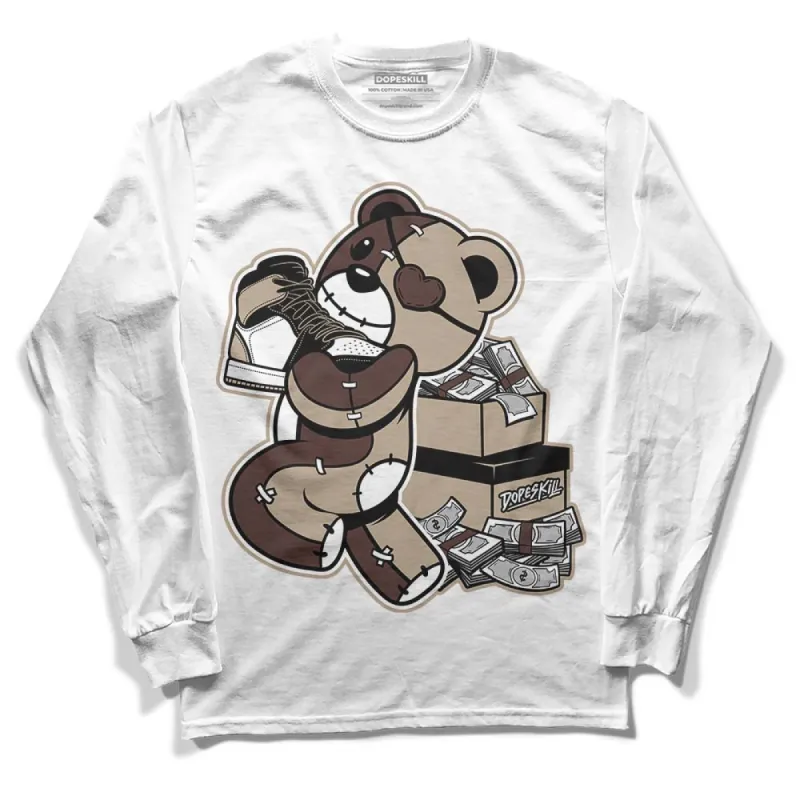 Latte 1s DopeSkill Long Sleeve T-Shirt Bear Steals Sneaker Graphic sold by DopeSkill