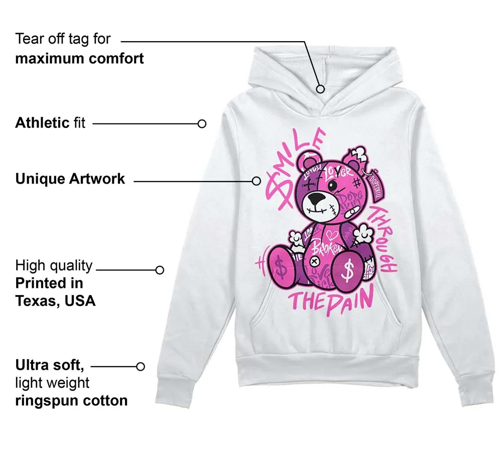 Hyper Violet 4s DopeSkill Hoodie Sweatshirt Smile Through The Pain Graphic sold by DopeSkill product image thumbnail 3