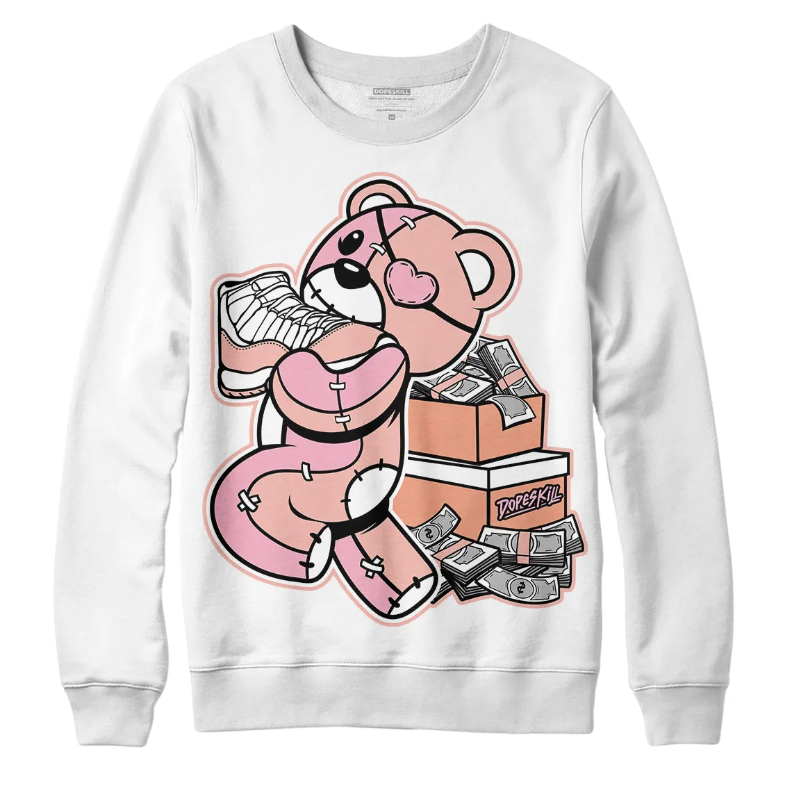 Legend Pink 11s DopeSkill Sweatshirt Bear Steals Sneaker Graphic sold by DopeSkill