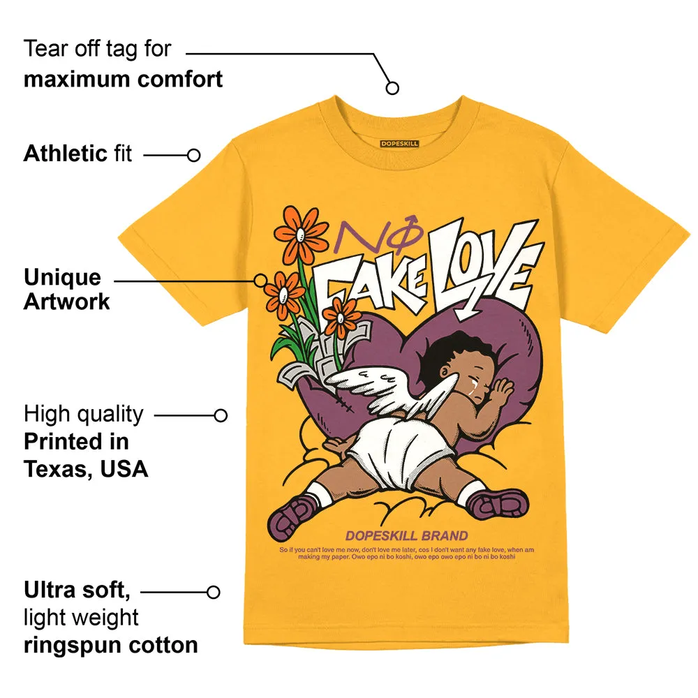Brotherhood 1s High OG DopeSkill University Gold T-shirt No Fake Love Graphic sold by DopeSkill product image thumbnail 2
