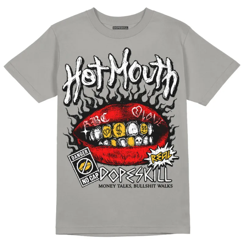 Wet Cement 4s DopeSkill Grey T-shirt Hot Mouth Graphic sold by DopeSkill