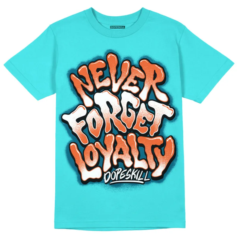 Dunk Dolphins DopeSkill Tahiti Blue T-shirt Never Forget Loyalty Graphic sold by DopeSkill