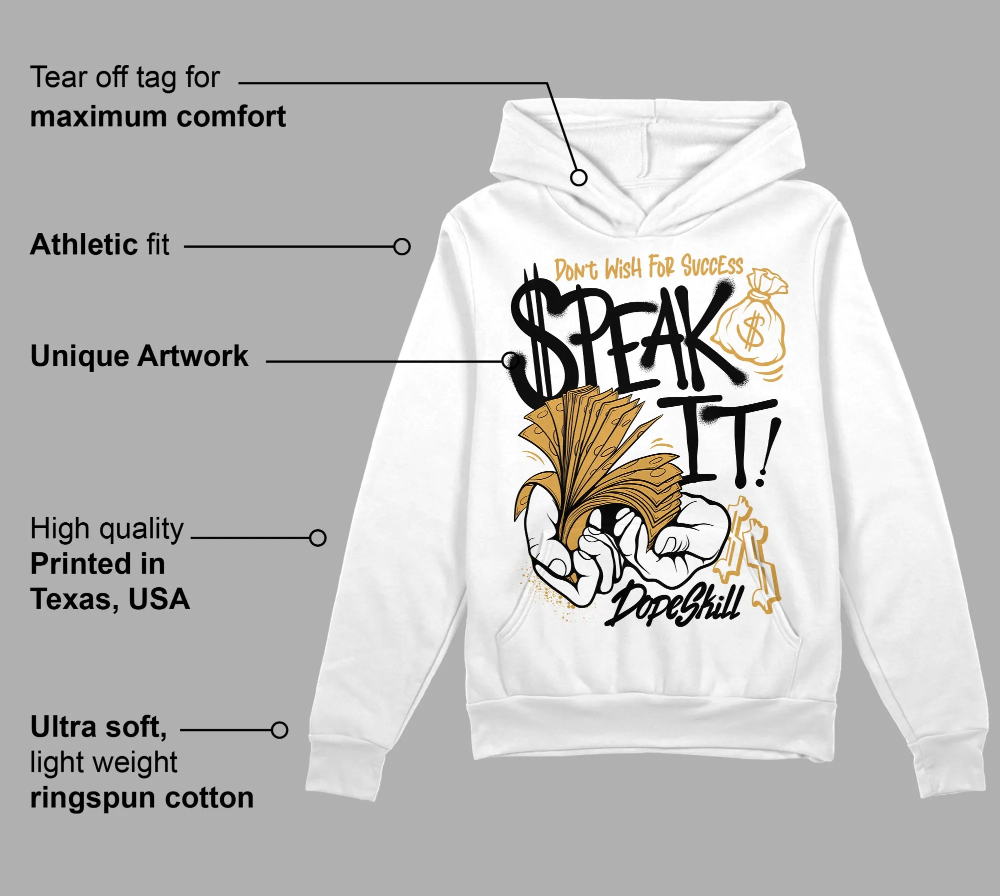 Gratitude 11s DopeSkill Hoodie Sweatshirt Speak It Graphic sold by DopeSkill product image thumbnail 3