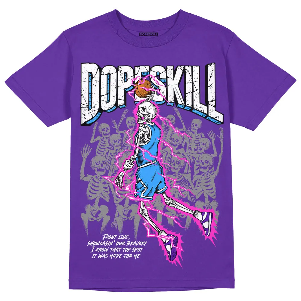 Dunk Purple Championship Court White DopeSkill Purple T-shirt Thunder Dunk Graphic sold by DopeSkill