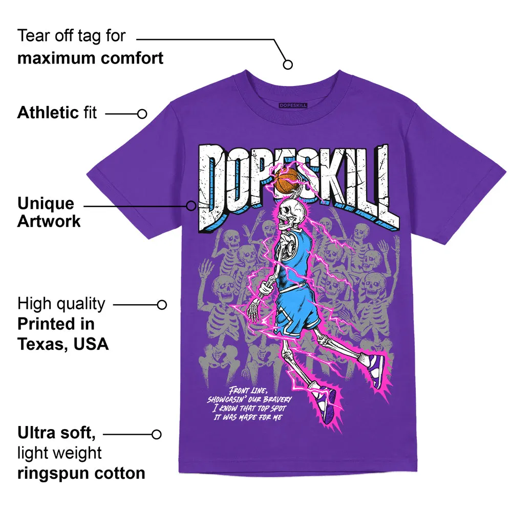 Dunk Purple Championship Court White DopeSkill Purple T-shirt Thunder Dunk Graphic sold by DopeSkill product image thumbnail 2