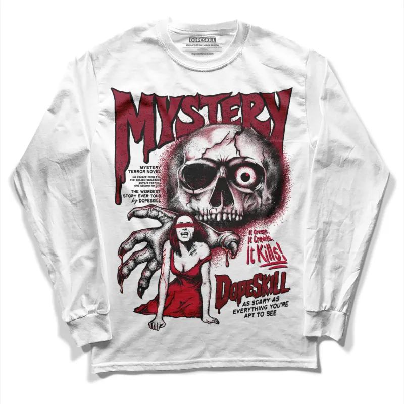 85 Metallic Burgundy 1s DopeSkill Long Sleeve T-Shirt Mystery Ghostly Grasp Graphic sold by DopeSkill