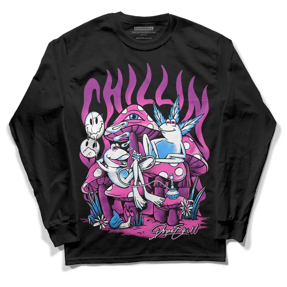 Hyper Violet 4s DopeSkill Long Sleeve T-Shirt Chillin Graphic sold by DopeSkill product image thumbnail 2