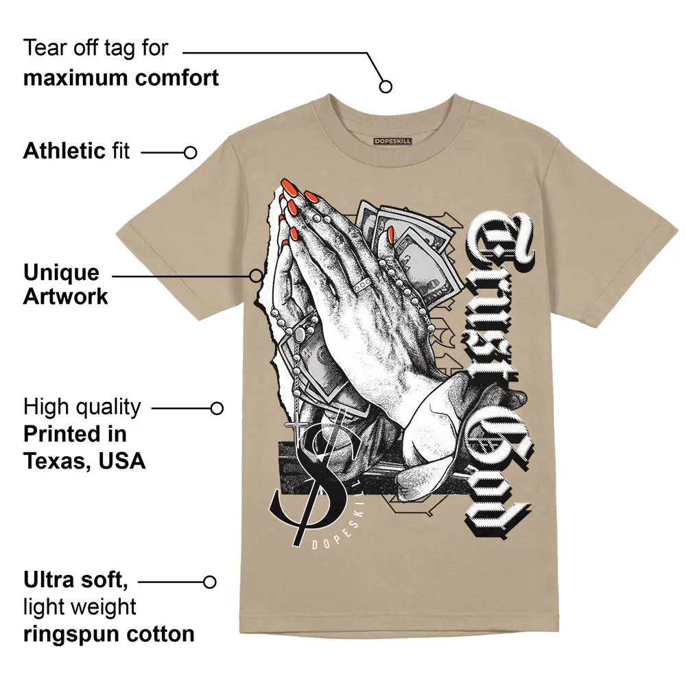 Latte 1s DopeSkill Medium Brown T-shirt Trust God Graphic sold by DopeSkill product image thumbnail 2
