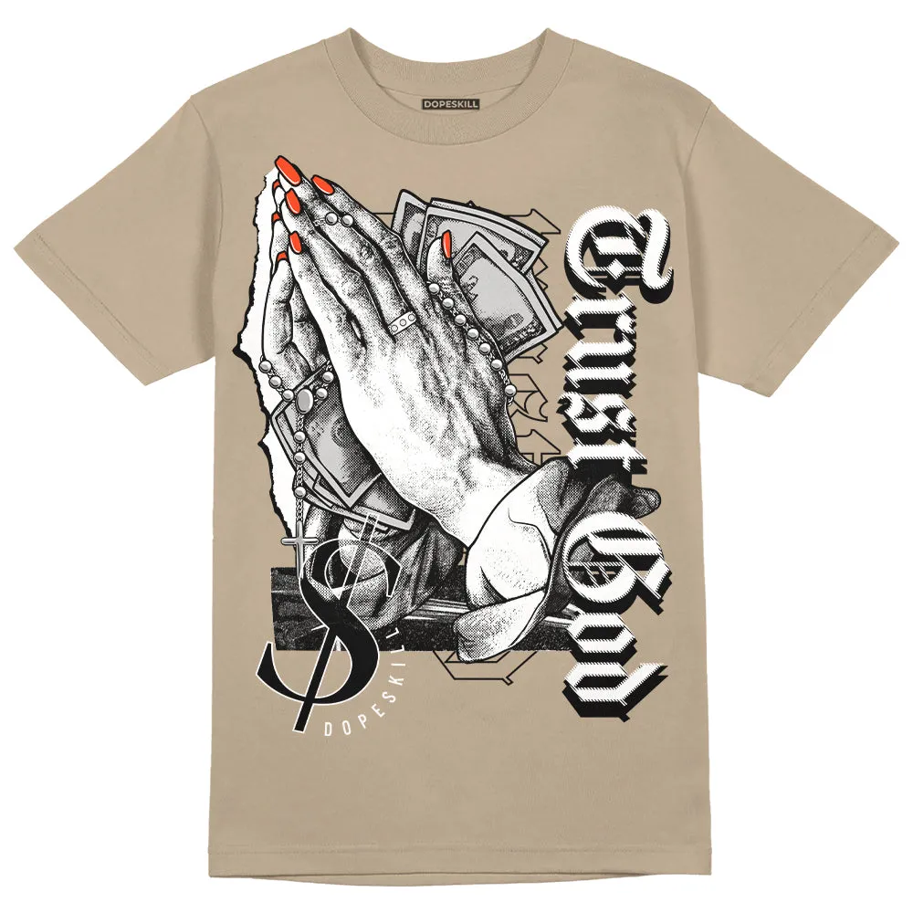 Latte 1s DopeSkill Medium Brown T-shirt Trust God Graphic sold by DopeSkill