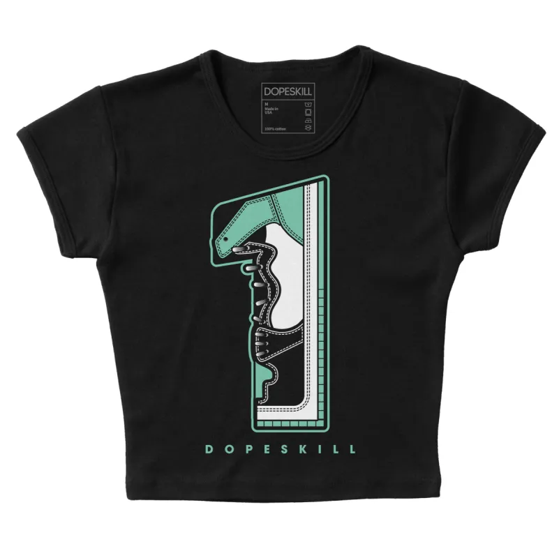 Green Glow 1s DopeSkill Women's Crop Top No.1 Graphic sold by DopeSkill