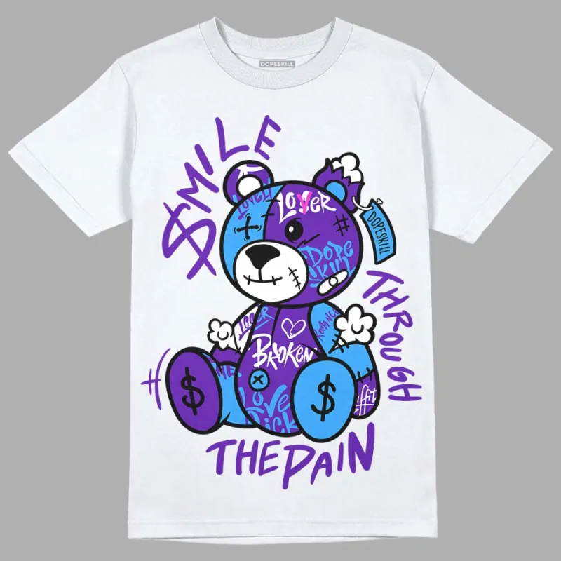 Dunk Purple Championship Court White DopeSkill T-Shirt Smile Through The Pain Graphic sold by DopeSkill