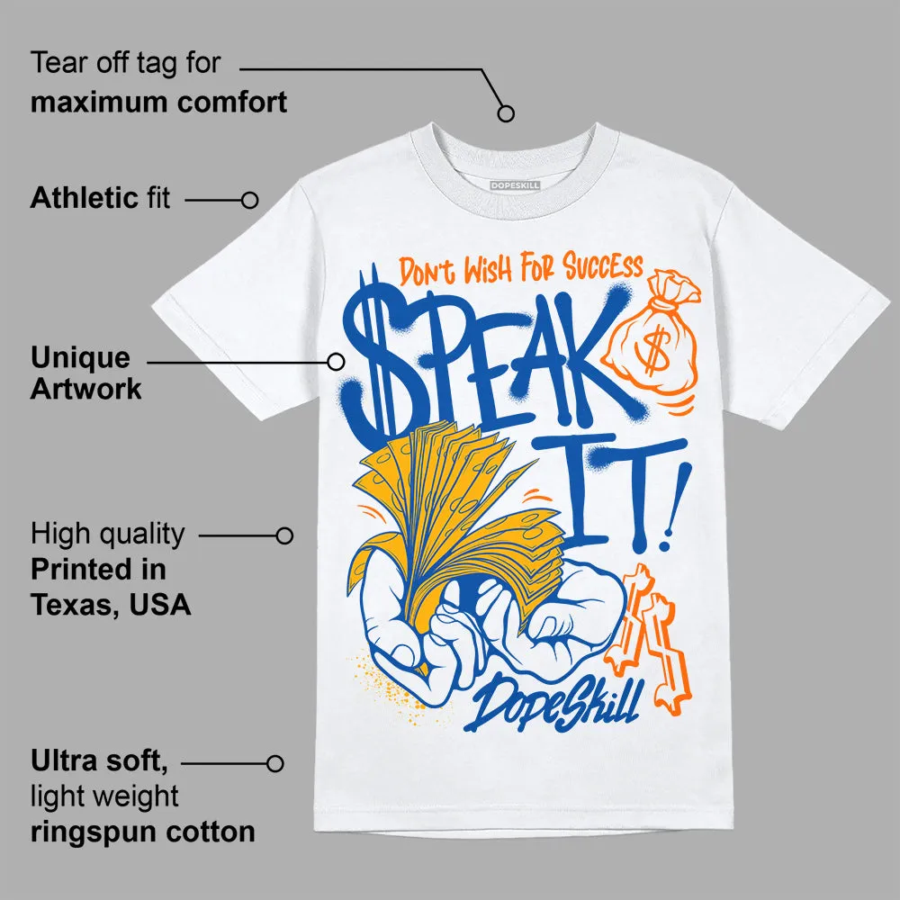 Dunk Blue Jay and University Gold DopeSkill T-Shirt Speak It Graphic sold by DopeSkill product image thumbnail 3