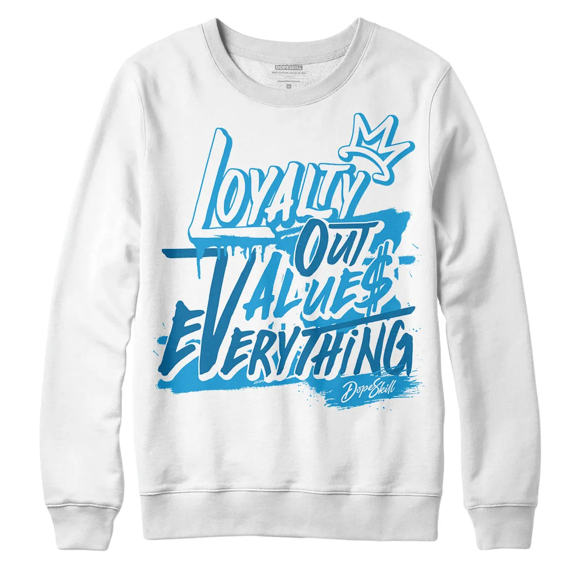 Military Blue 4s DopeSkill Sweatshirt LOVE Graphic sold by DopeSkill