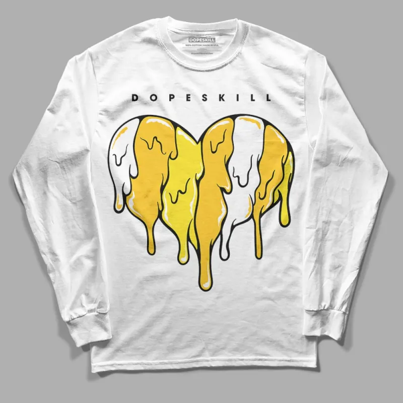 Vivid Sulfur 4s DopeSkill Long Sleeve T-Shirt Slime Drip Heart Graphic sold by DopeSkill