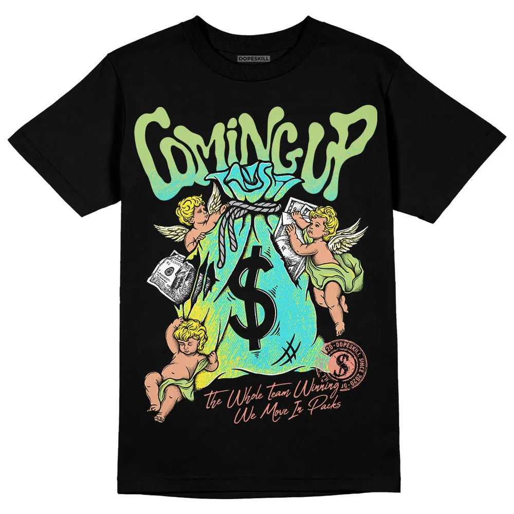 Cyan Burst 9060 DopeSkill T-Shirt Money Bag Coming Up Graphic sold by DopeSkill