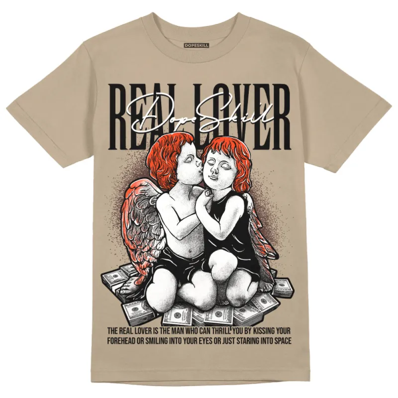 Latte 1s DopeSkill Medium Brown T-shirt Real Lover Graphic sold by DopeSkill