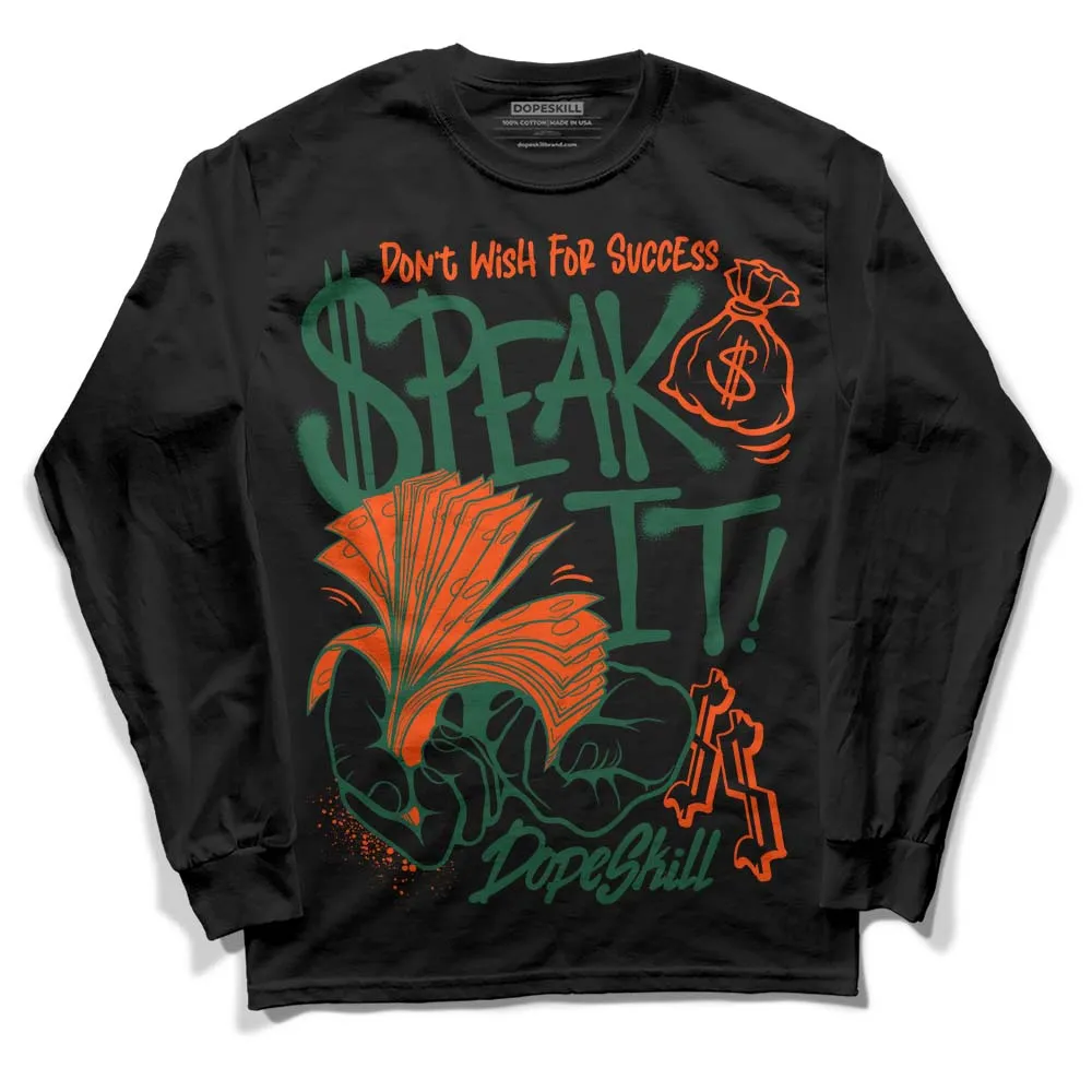 Dunk Team Dark Green Orange DopeSkill Long Sleeve T-Shirt Speak It Graphic sold by DopeSkill product image thumbnail 2