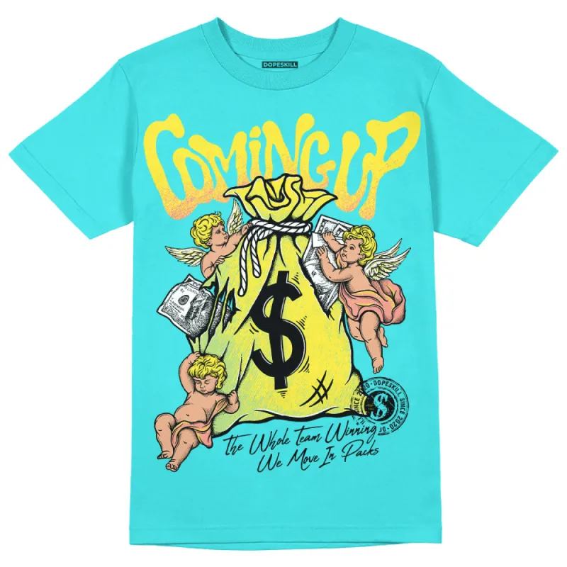 Cyan Burst 9060 DopeSkill Virtual Blue T-Shirt Money Bag Coming Up Graphic sold by DopeSkill