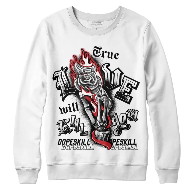 Red Taxi 12s DopeSkill Sweatshirt True Love Will Kill You Graphic sold by DopeSkill