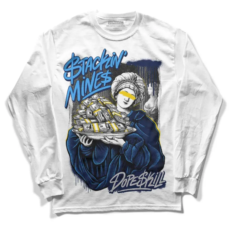 AJ Spizike White Obsidian DopeSkill Long Sleeve T-Shirt Stackin Mines Graphic sold by DopeSkill