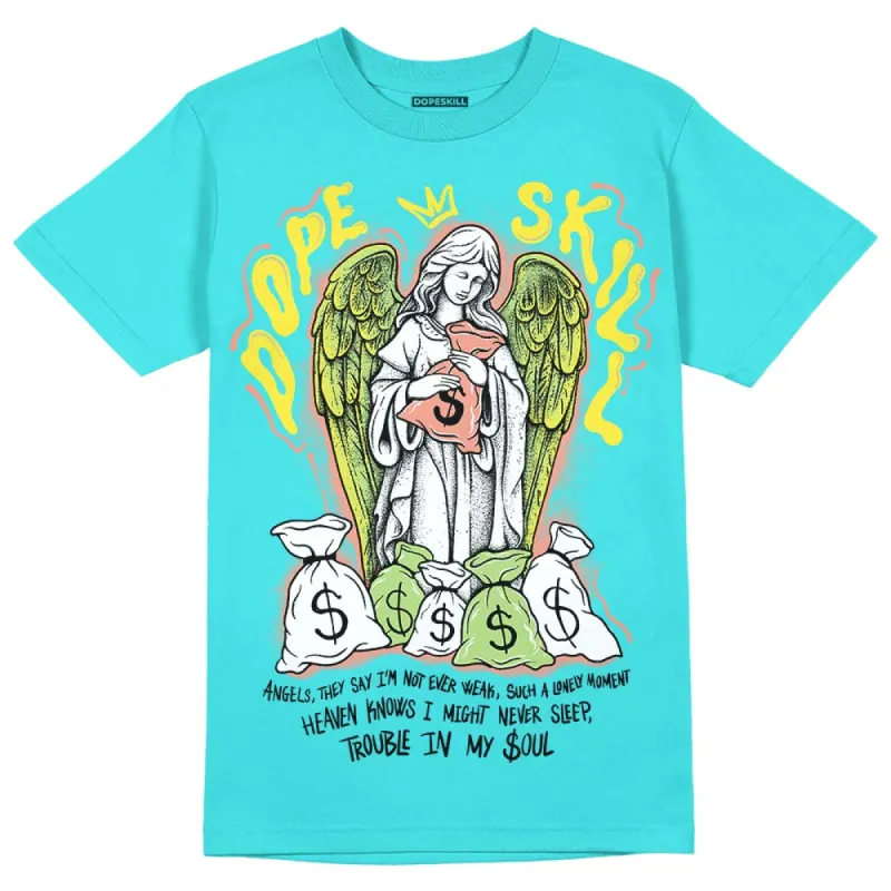 Cyan Burst 9060 DopeSkill Virtual Blue T-Shirt Angels Graphic sold by DopeSkill