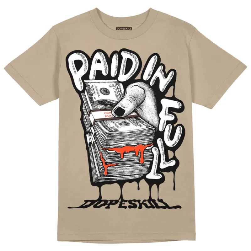 Latte 1s DopeSkill Medium Brown T-shirt Paid In Full Graphic sold by DopeSkill