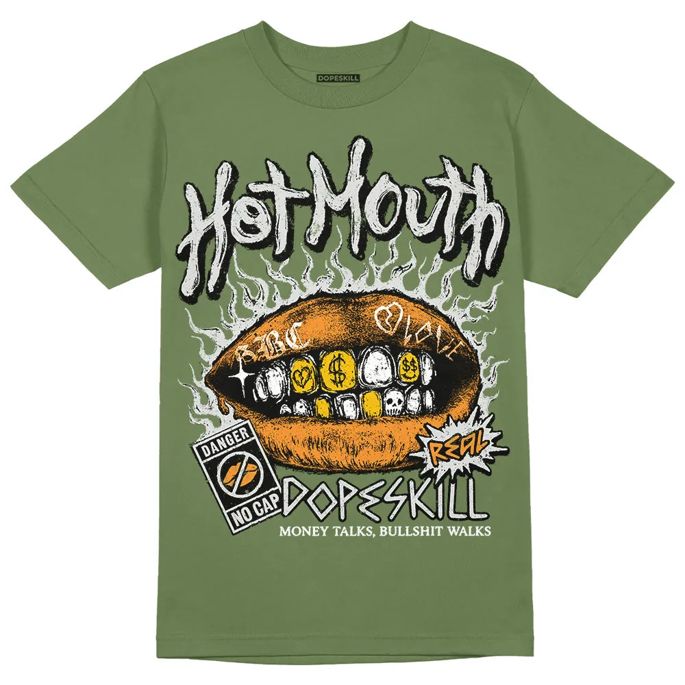 Olive 5s DopeSkill Olive T-shirt Hot Mouth Graphic sold by DopeSkill