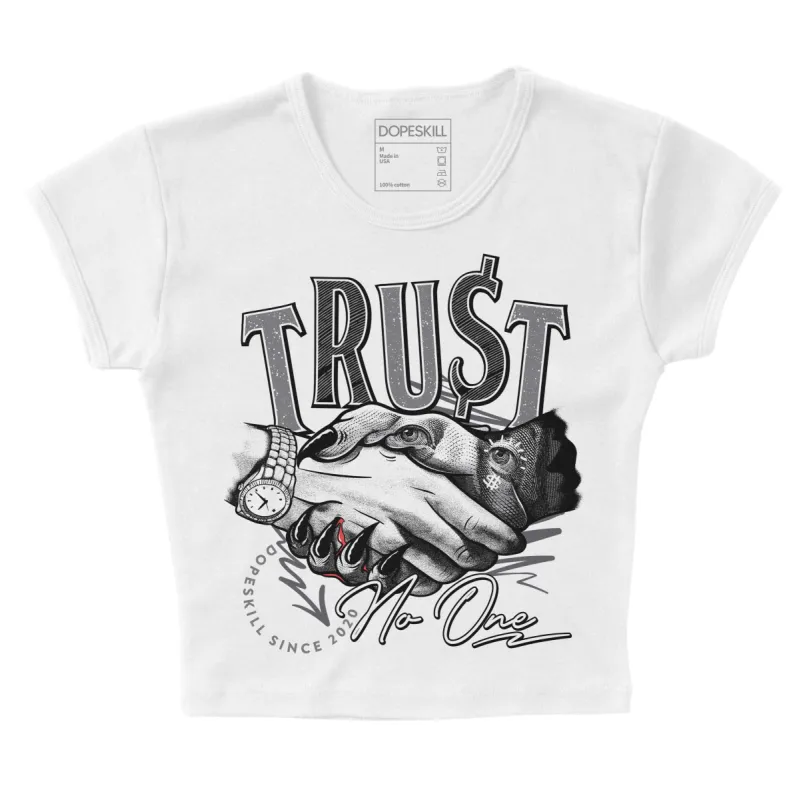 Wet Cement 4s DopeSkill Women's Crop Top Trust No One Graphic sold by DopeSkill