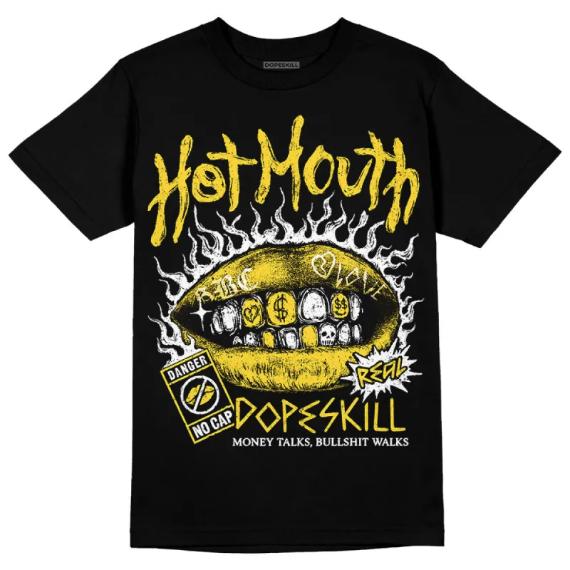 Black Tour Yellow AJ 4 Thunder DopeSkill Unisex T-Shirt Hot Mouth Graphic sold by DopeSkill