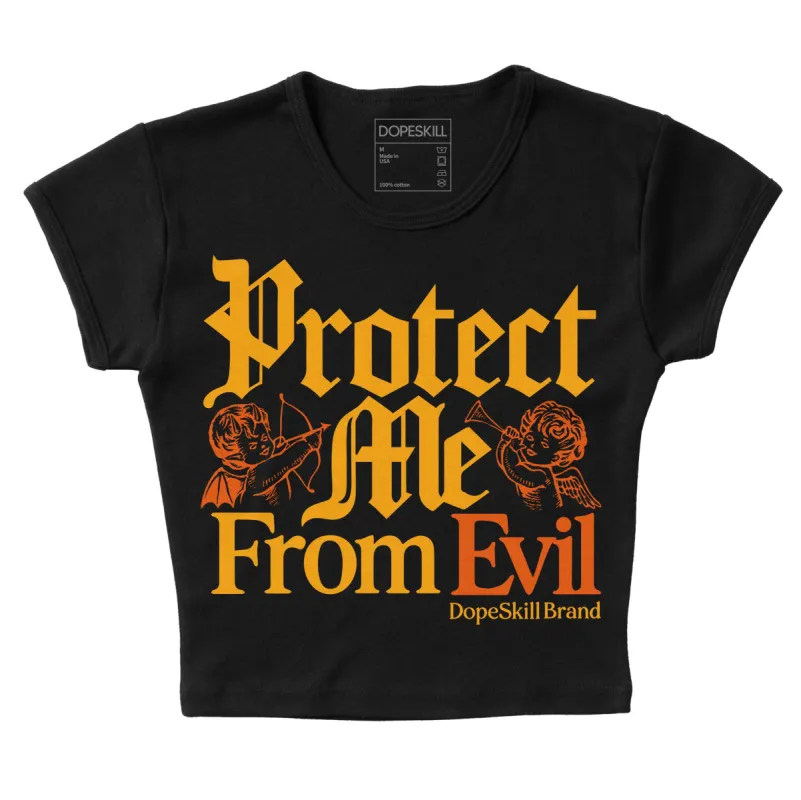 Black Taxi 12s DopeSkill Women's Crop Top Protect Me From Evil Graphic sold by DopeSkill