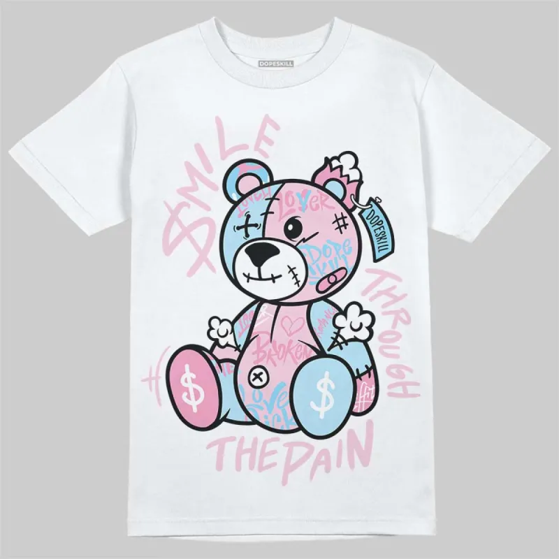 Paw Print Pink Foam 1s DopeSkill T-Shirt Smile Through The Pain Graphic sold by DopeSkill