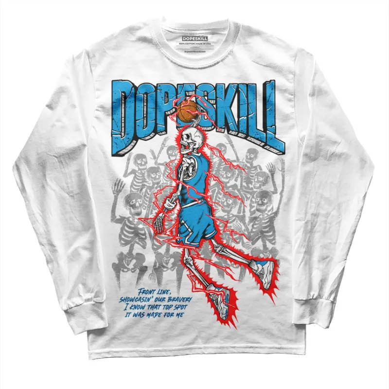 Military Blue 4s DopeSkill Long Sleeve T-Shirt Thunder Dunk Graphic sold by DopeSkill