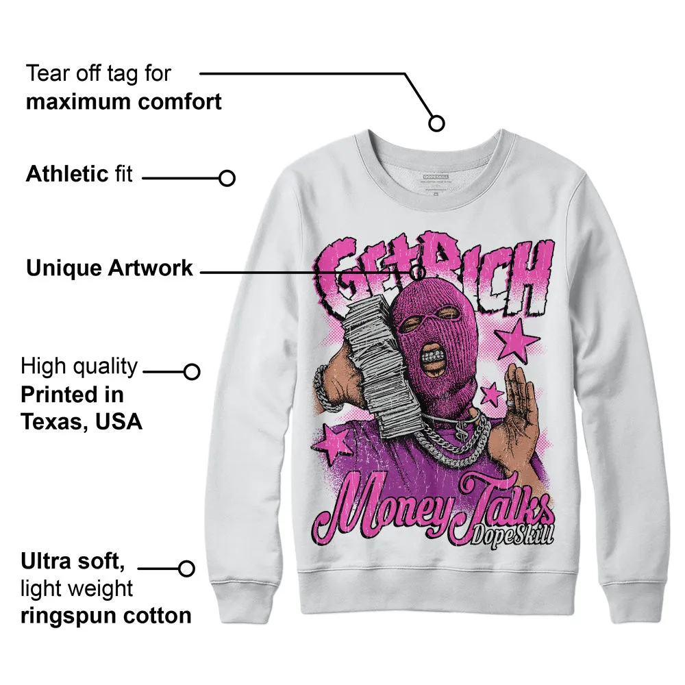 Hyper Violet 4s DopeSkill Sweatshirt Get Rich Graphic sold by DopeSkill product image thumbnail 3