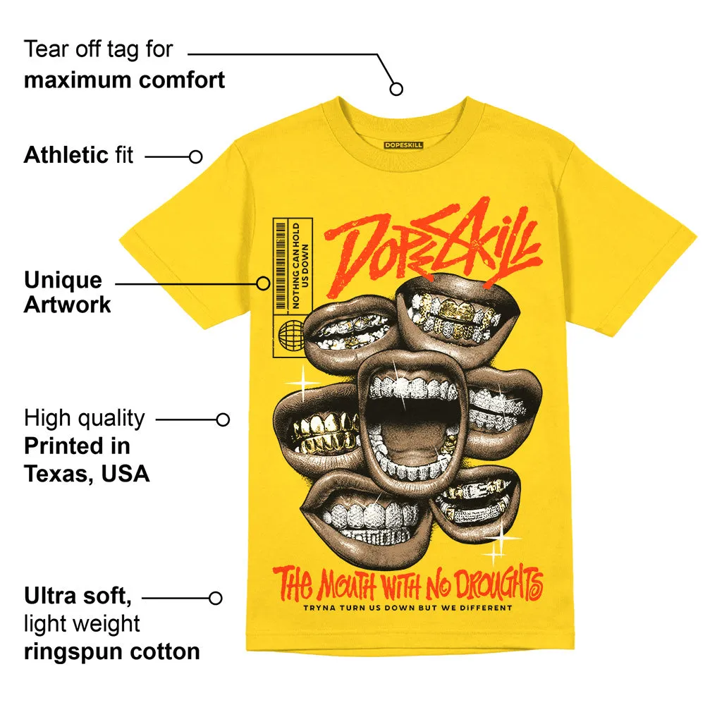 Vivid Sulfur 4s DopeSkill Yellow T-shirt The Mouth With No Droughts Graphic sold by DopeSkill product image thumbnail 2