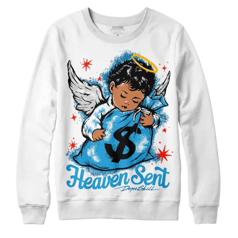 Military Blue 4s DopeSkill Sweatshirt Heaven Sent Graphic sold by DopeSkill